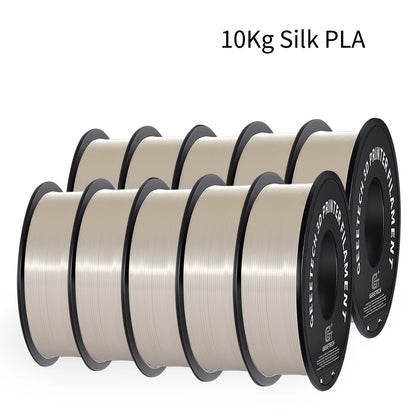 GEEETECH 10Kg 3d Silk PLA Filament 1.75mm Spool Wire For 3D Printer Material,Safety, Vacuum packaging - Asmota