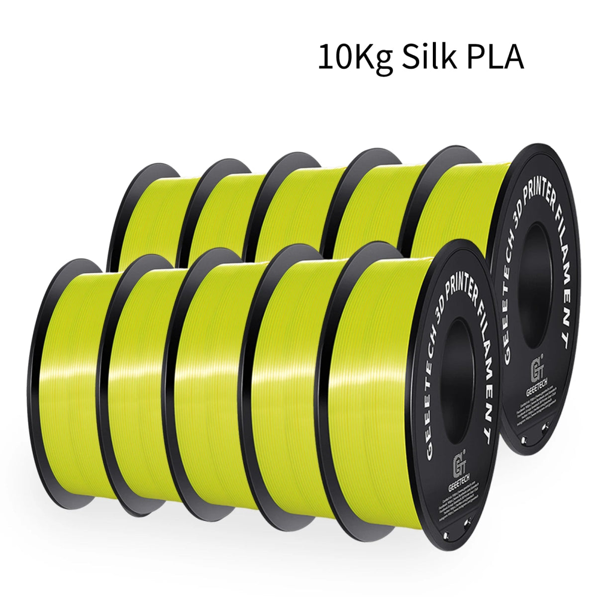 GEEETECH 10Kg 3d Silk PLA Filament 1.75mm Spool Wire For 3D Printer Material,Safety, Vacuum packaging - Asmota
