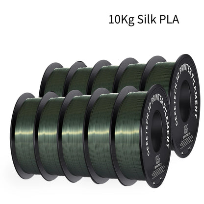 GEEETECH 10Kg 3d Silk PLA Filament 1.75mm Spool Wire For 3D Printer Material,Safety, Vacuum packaging - Asmota
