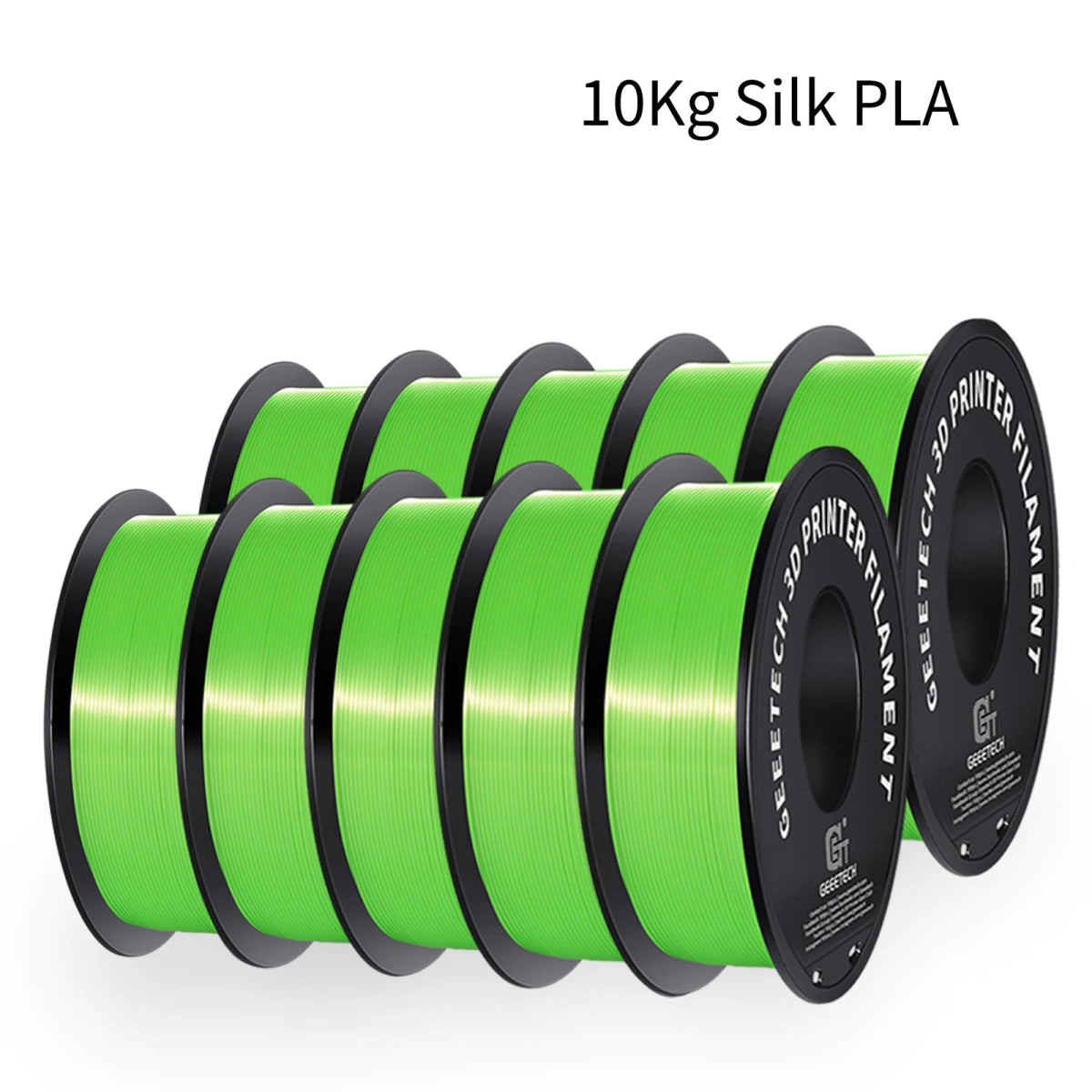 GEEETECH 10Kg 3d Silk PLA Filament 1.75mm Spool Wire For 3D Printer Material,Safety, Vacuum packaging - Asmota