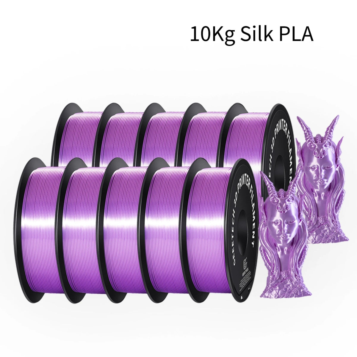 GEEETECH 10Kg 3d Silk PLA Filament 1.75mm Spool Wire For 3D Printer Material,Safety, Vacuum packaging - Asmota
