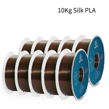 GEEETECH 10Kg 3d Silk PLA Filament 1.75mm Spool Wire For 3D Printer Material,Safety, Vacuum packaging - Asmota