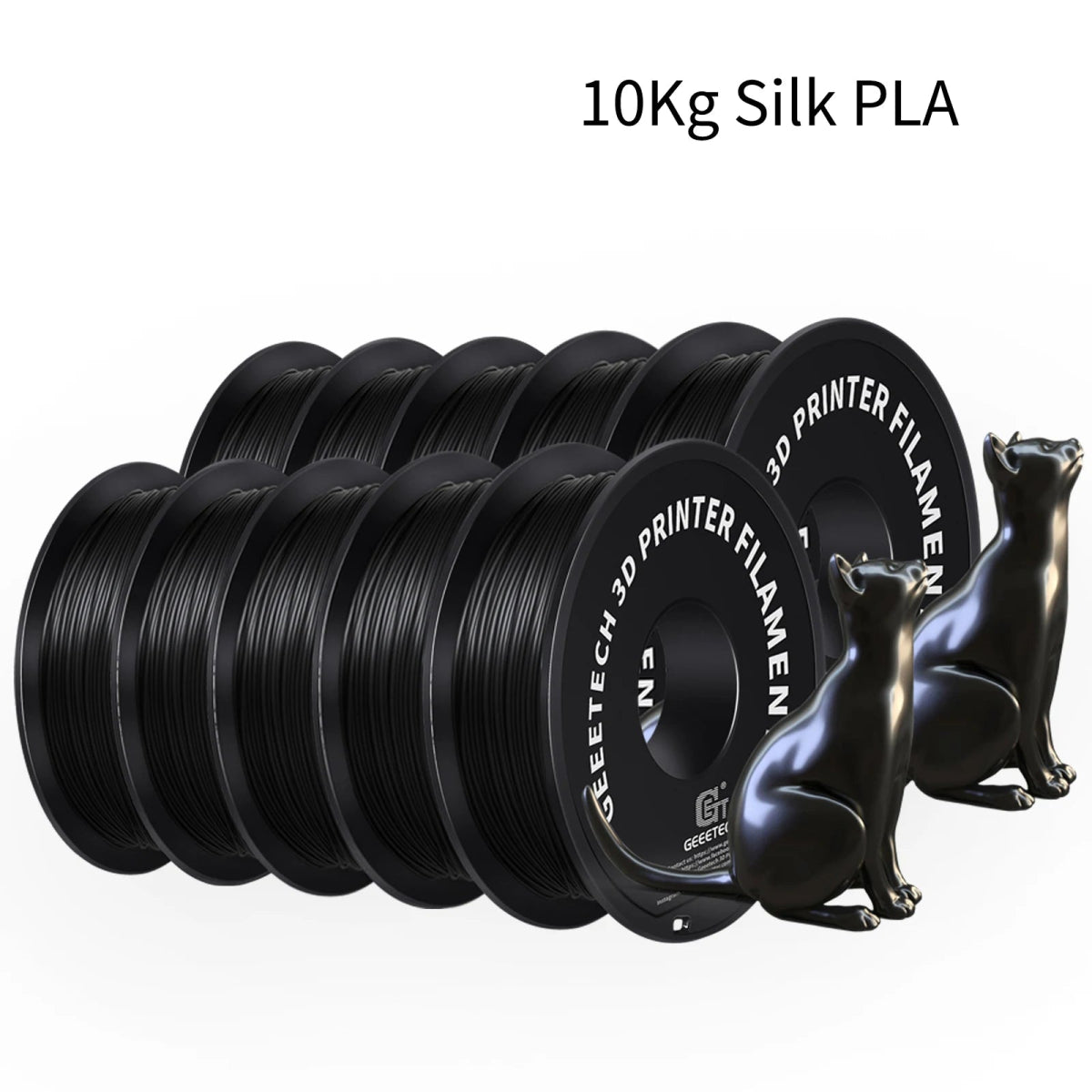 GEEETECH 10Kg 3d Silk PLA Filament 1.75mm Spool Wire For 3D Printer Material,Safety, Vacuum packaging - Asmota