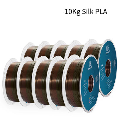 GEEETECH 10Kg 3d Silk PLA Filament 1.75mm Spool Wire For 3D Printer Material,Safety, Vacuum packaging - Asmota