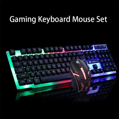 GTX300 Gaming CF LOL Gaming Keyboard Mouse Glowing Set - Asmota