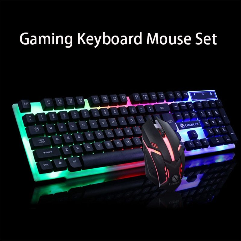 GTX300 Gaming CF LOL Gaming Keyboard Mouse Glowing Set - Asmota