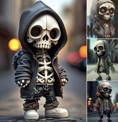 Halloween Cool Skeleton Figurines Halloween Skeleton Doll Resin Ornament Home Decor - Asmota