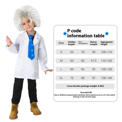 Halloween Cos Clothing White Coat Children's Costume - Asmota