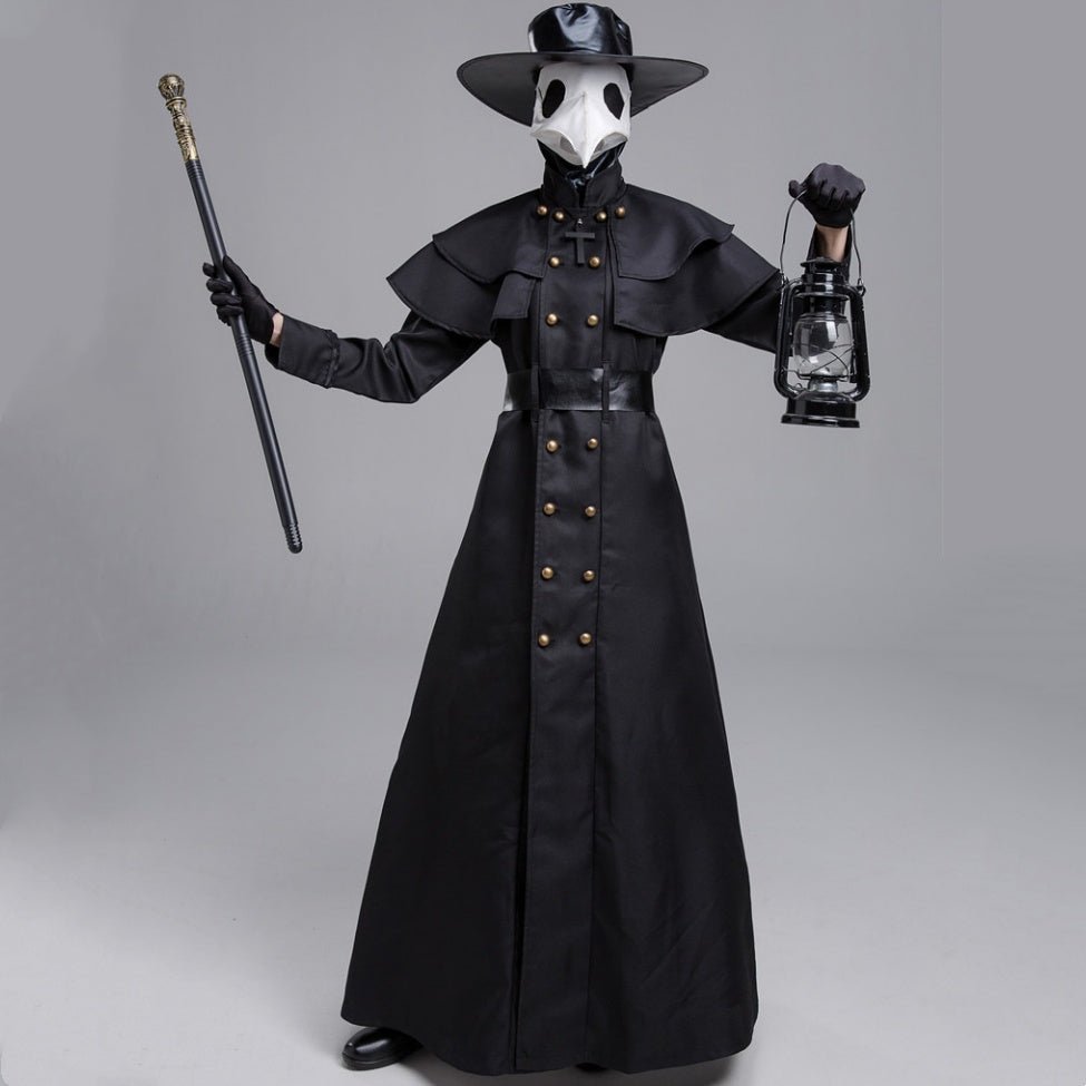 Halloween Dark Dungeon Hero Costume Crow Mouth Plague Doctor Costume - Asmota
