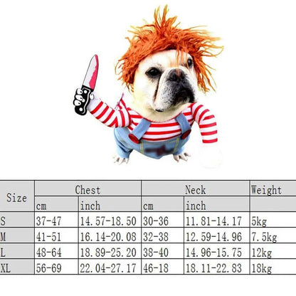 Halloween dog costume fun pet dog role - playing costume set Christmas dog costume comic costume pet cat puppy party costume Y240106 - Asmota