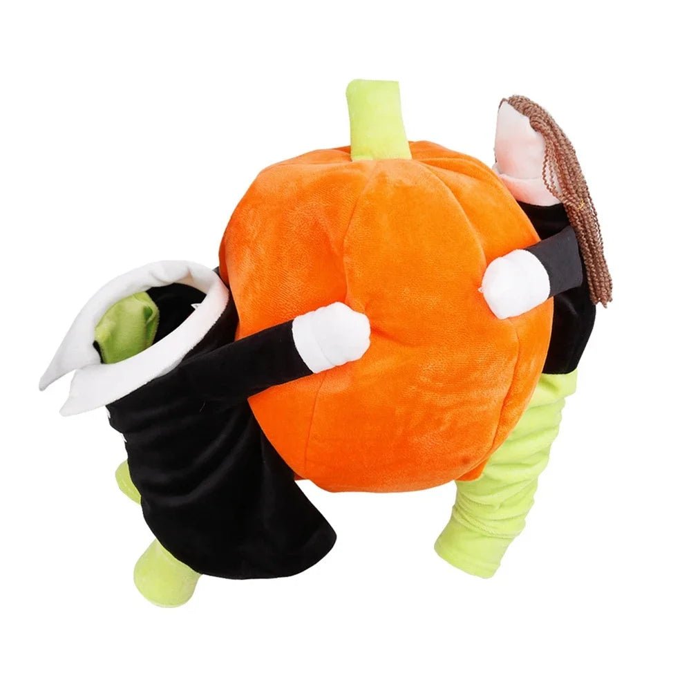 Halloween Funny Pet Clothes Cat Pet Pumpkin Costume Special Party Roll Play Waistcoat Suit Dog Cute Carrier Pumpkin Clothing - Asmota