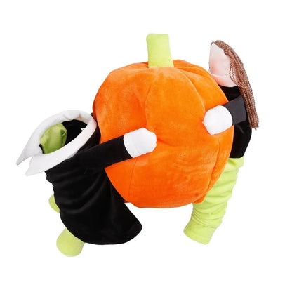 Halloween Funny Pet Clothes Cat Pet Pumpkin Costume Special Party Roll Play Waistcoat Suit Dog Cute Carrier Pumpkin Clothing - Asmota