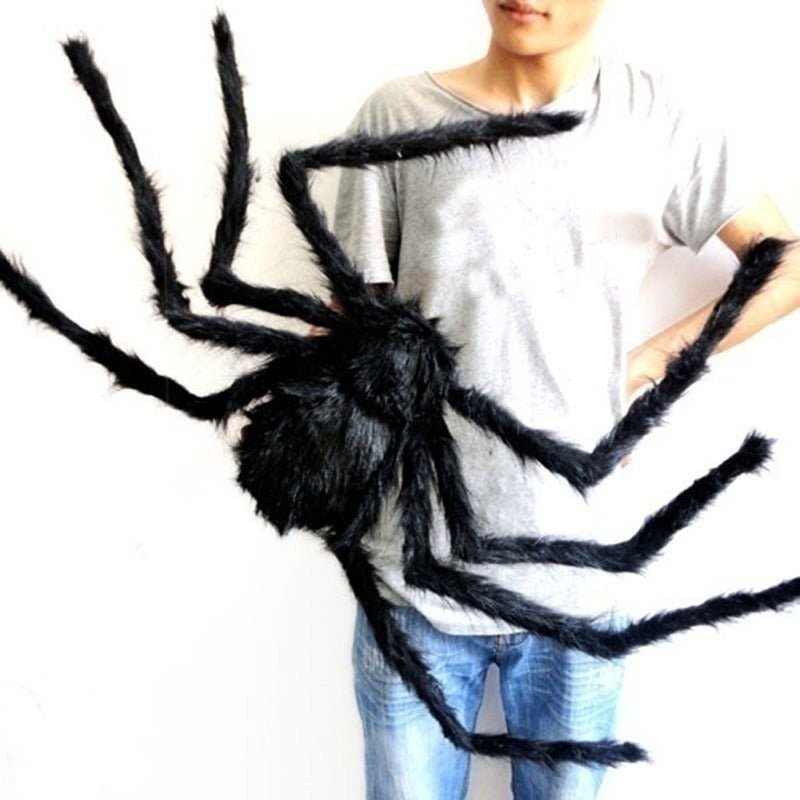 Halloween Ghost Festival Supplies Bar Decoration Props Plush Spider Haunted House Prop Indoor Outdoor Giant Decor - Asmota