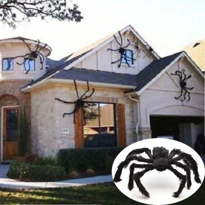 Halloween Ghost Festival Supplies Bar Decoration Props Plush Spider Haunted House Prop Indoor Outdoor Giant Decor - Asmota