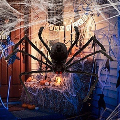 Halloween Ghost Festival Supplies Bar Decoration Props Plush Spider Haunted House Prop Indoor Outdoor Giant Decor - Asmota