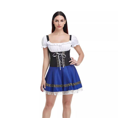 Halloween Maid Uniform Barmaid Dresses - Asmota