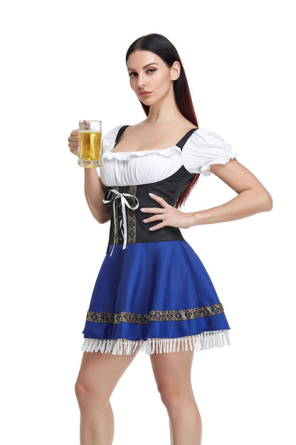 Halloween Maid Uniform Barmaid Dresses - Asmota