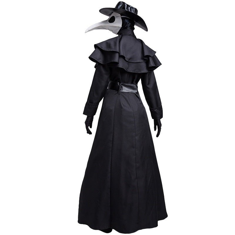 Halloween Medieval Steam Punk Plague Doctor Costume Beak Crow Long Mouth Mask - Asmota