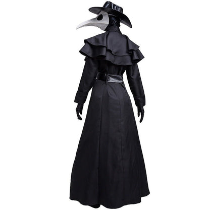 Halloween Medieval Steam Punk Plague Doctor Costume Beak Crow Long Mouth Mask - Asmota