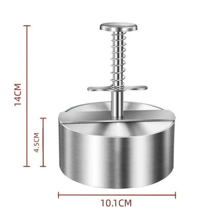 Hamburger Patty Maker Press 304 Stainless Steel Non - Stick Round Manual Rice Ball Mold Thickness Adjusted Kitchen Beef BBQ Tools - Asmota