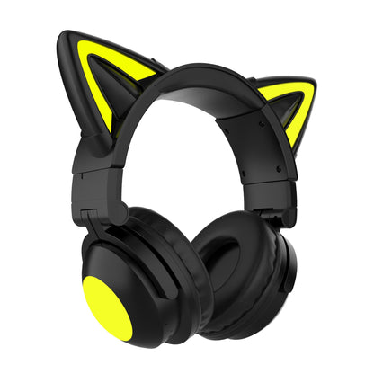 Head - mounted Bluetooth Headset Luminous Cat Ear Petal Angle - Asmota