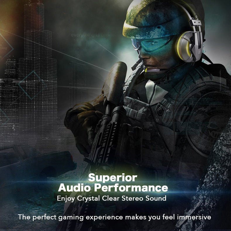Head - mounted illuminated gaming headset - Asmota