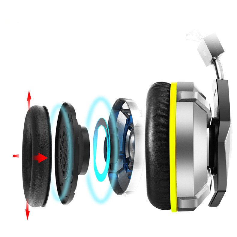 Head - mounted illuminated gaming headset - Asmota