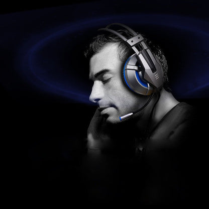 Head - mounted illuminated gaming headset - Asmota