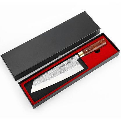 High Chromium Carbon Stainless Steel Kitchen Knife Solid Wood Handle - Asmota
