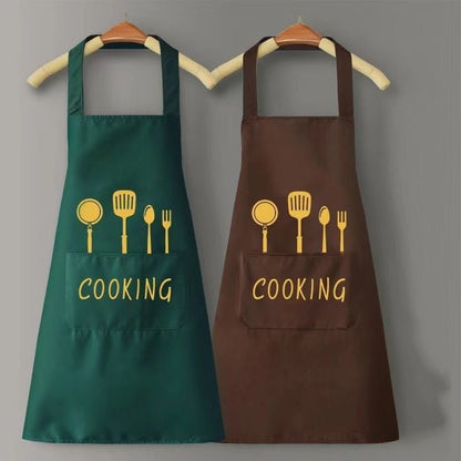 Home Kitchen Waterproof And Oil Proof Apron Cute Version Customization - Asmota