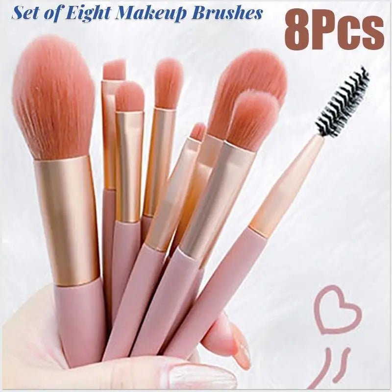 Hot selling portable 8 - piece professional makeup brush set beauty tools makeup foundation blush concealer beauty tools brush eye - Asmota