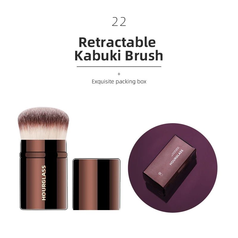 Hourglass Makeup Brushes Powder Foundation Concealer Blusher Bronzer Eye Shadow Eyebrow Eyeliner Sculpting Brush - Asmota