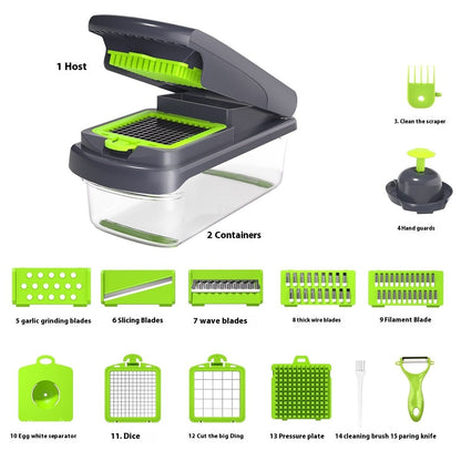 Household Multi - function Vegetable Chopper Kitchen 15 - in - one - Asmota