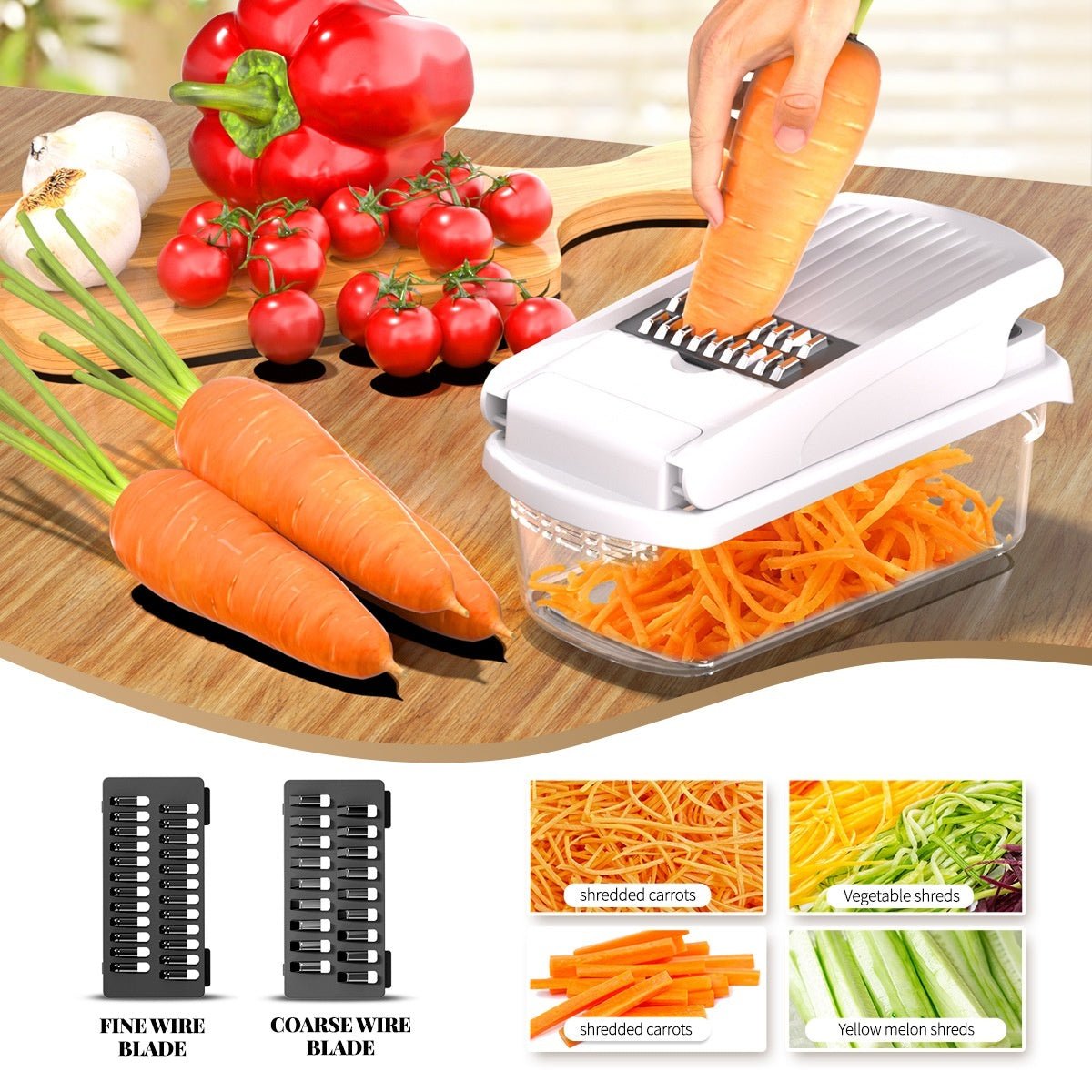 Household Multi - function Vegetable Chopper Kitchen 15 - in - one - Asmota