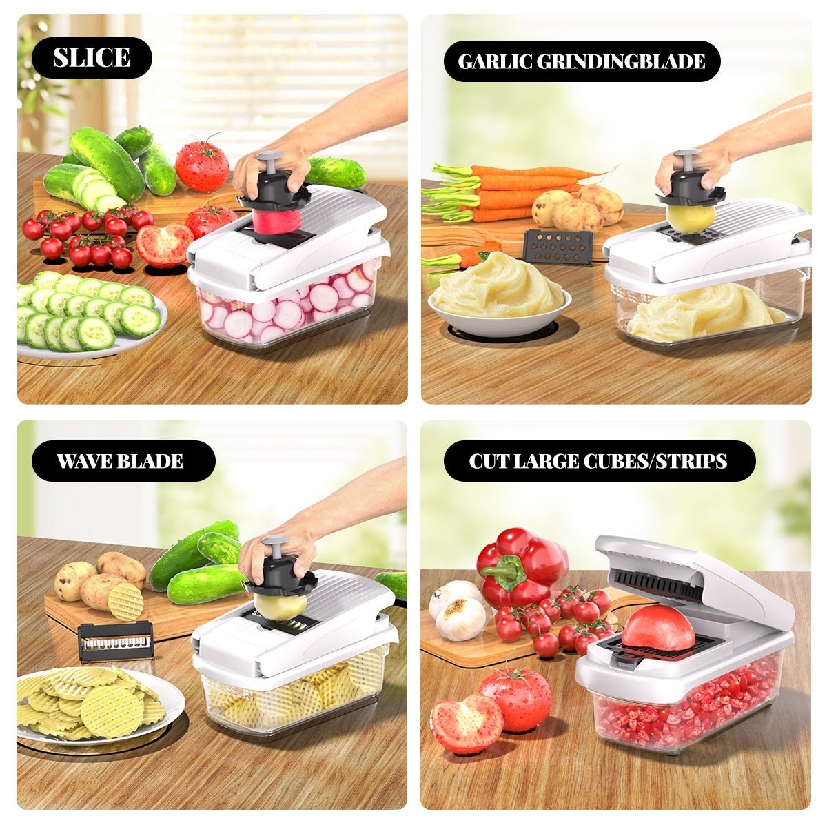 Household Multi - function Vegetable Chopper Kitchen 15 - in - one - Asmota