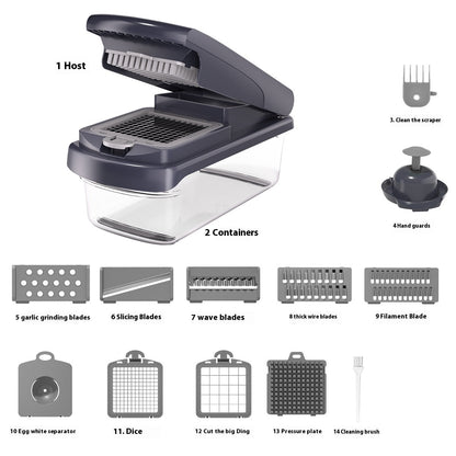 Household Multi - function Vegetable Chopper Kitchen 15 - in - one - Asmota