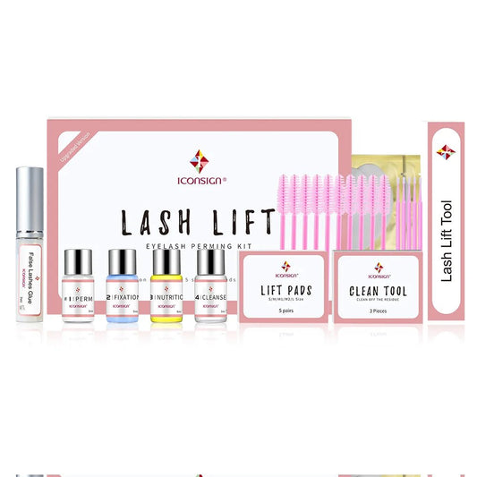 ICONSIGN Upgrade Version Lash Lift Kit Lifting Eyelashes Lasting 6 - 8 Weeks Lash Perm Eyelash Enhancer Makeup Tools - Asmota