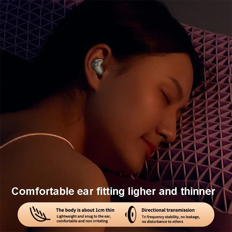 Invisible Sleep Earphones Wireless Bluetooth 5.3 Headphones IPX5 Waterproof Noise Reduction Earbuds Touch Control Headsets - Asmota