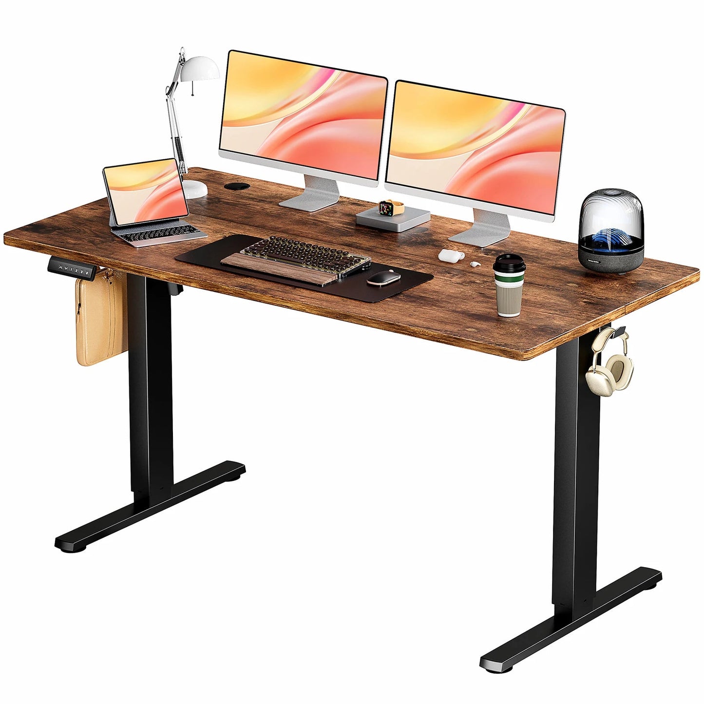 JHK Electric Standing Desk Height Adjustable 55x24 Inch Computer Desk Workstation Ergonomic Work Table for Home Office - Asmota