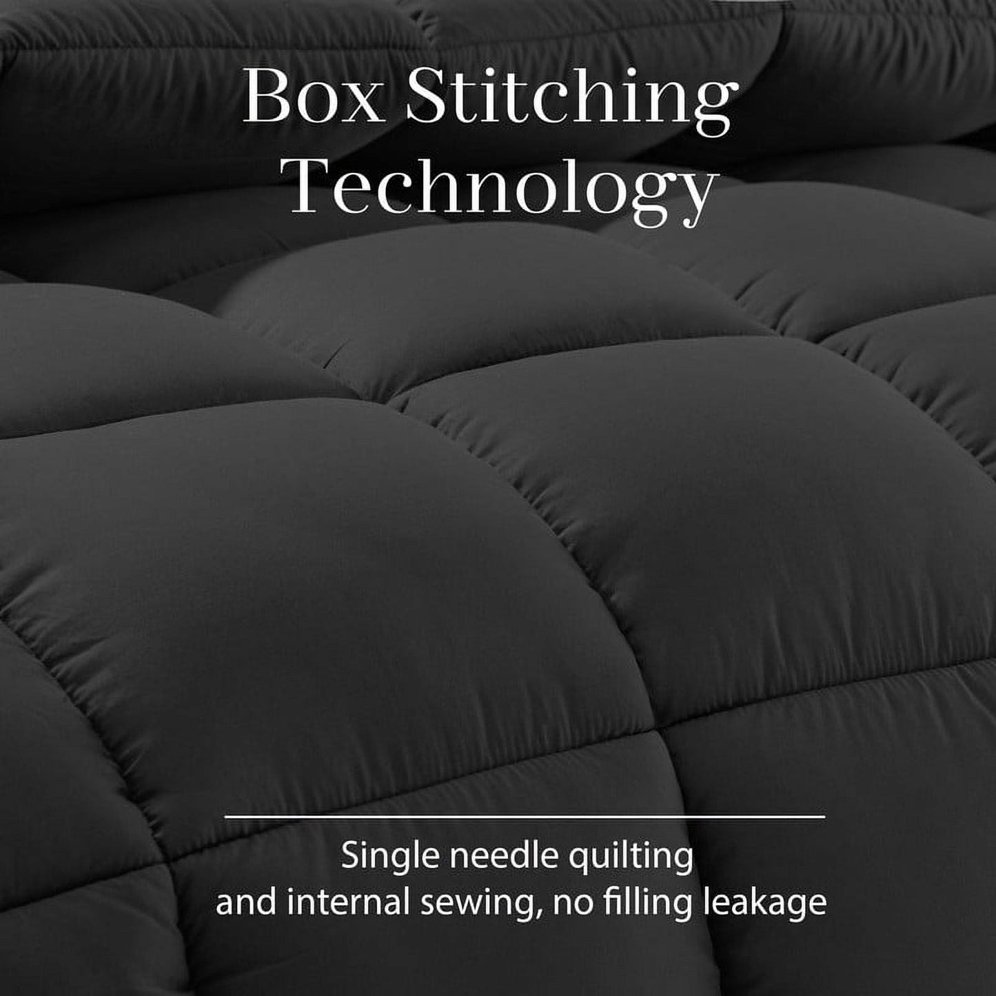 JUSTLET Luxury Solid Down Alternative Machine Washable Gray Comforters, Queen - Asmota