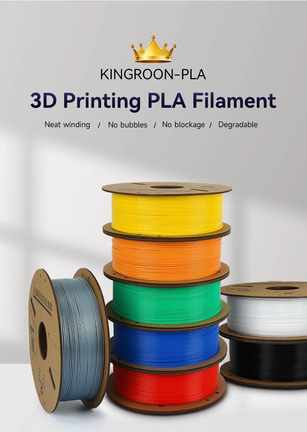 KEEPANG PLA Filament 1.75mm 3D Printer Filament 5/10Rolls 3D Printing Plastic Material 100% No Bubble for FDM 3D Printer MIX - Asmota