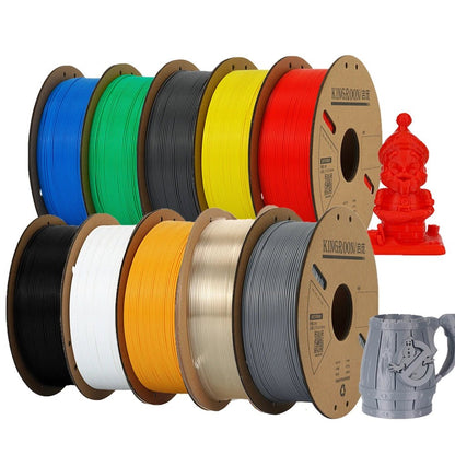 KEEPANG PLA Filament 1.75mm 3D Printer Filament 5/10Rolls 3D Printing Plastic Material 100% No Bubble for FDM 3D Printer MIX - Asmota