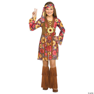Kids Flower Power Hippie Costume Child Large 1214