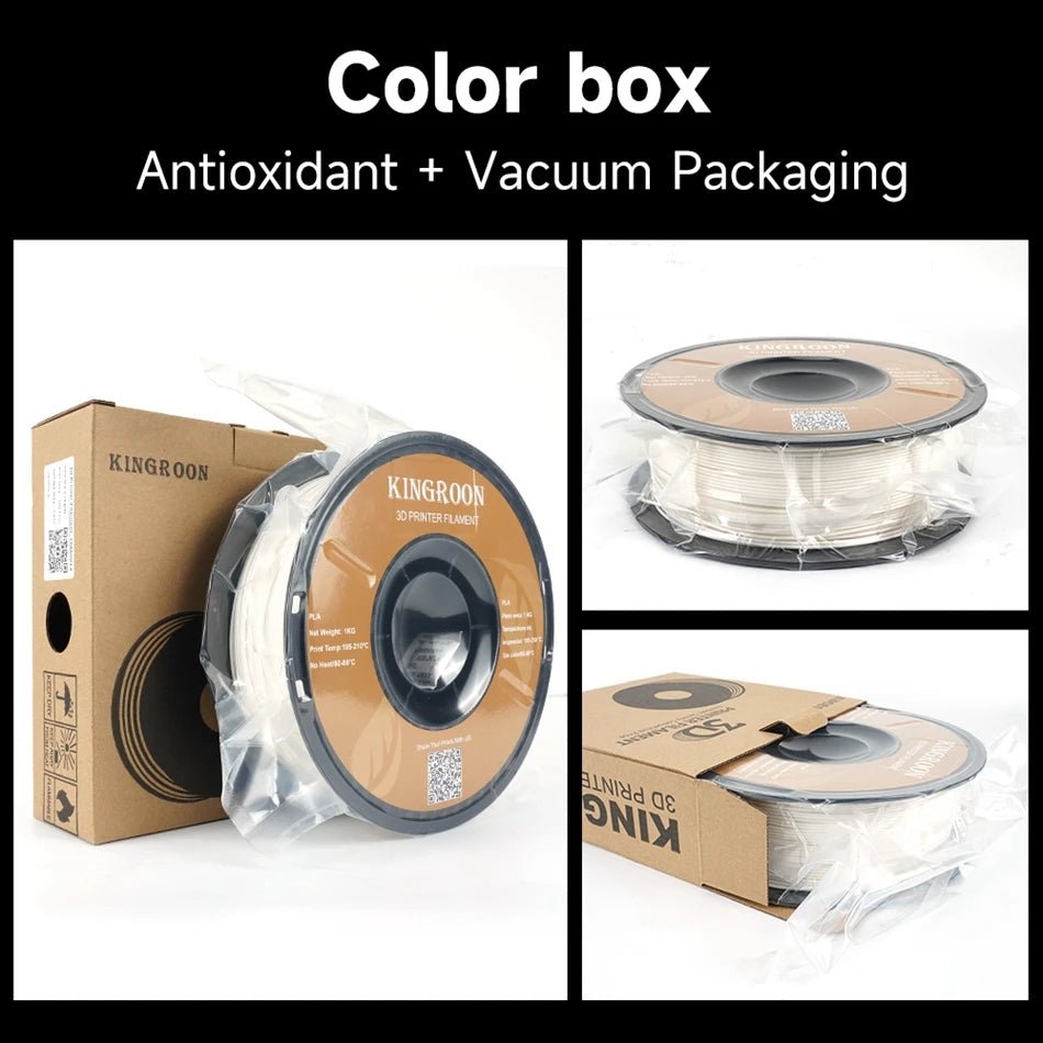 KINGROON PLA Filament 1.75mm 5/10KG pla Plastic For 3D Printer, Standard 1kg/roll 3D Printing Filaments Mix Color Local Shipping - Asmota