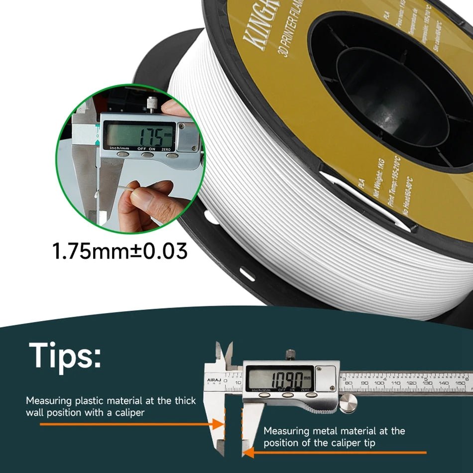 KINGROON PLA Filament 1.75mm 5/10KG pla Plastic For 3D Printer, Standard 1kg/roll 3D Printing Filaments Mix Color Local Shipping - Asmota