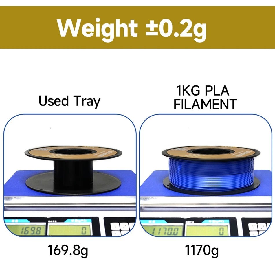 KINGROON PLA Filament 1.75mm 5/10KG pla Plastic For 3D Printer, Standard 1kg/roll 3D Printing Filaments Mix Color Local Shipping - Asmota