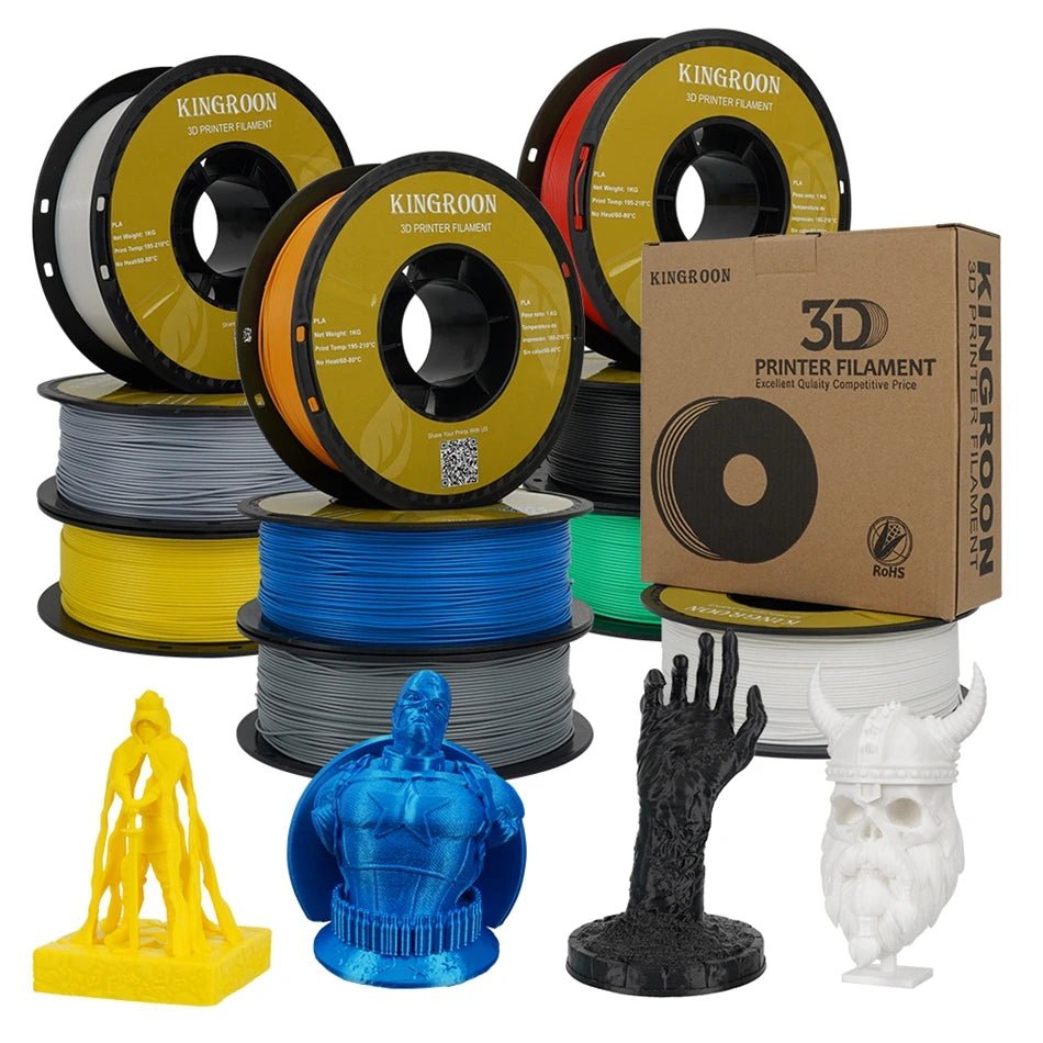 KINGROON PLA Filament 1.75mm 5/10KG pla Plastic For 3D Printer, Standard 1kg/roll 3D Printing Filaments Mix Color Local Shipping - Asmota