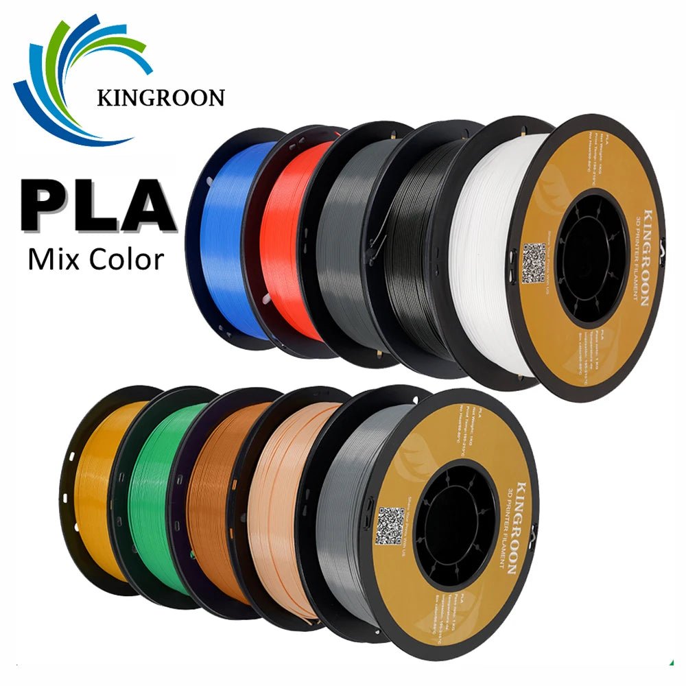 KINGROON PLA Filament 1.75mm 5/10KG pla Plastic For 3D Printer, Standard 1kg/roll 3D Printing Filaments Mix Color Local Shipping - Asmota