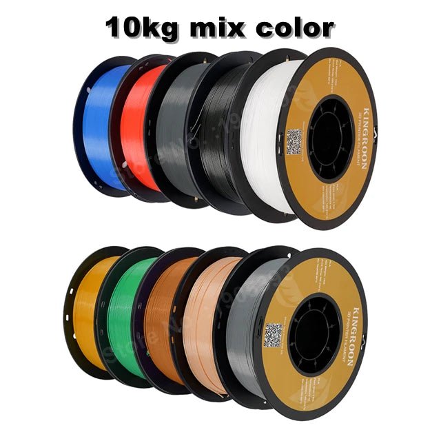 KINGROON PLA Filament 1.75mm 5/10KG pla Plastic For 3D Printer, Standard 1kg/roll 3D Printing Filaments Mix Color Local Shipping - Asmota