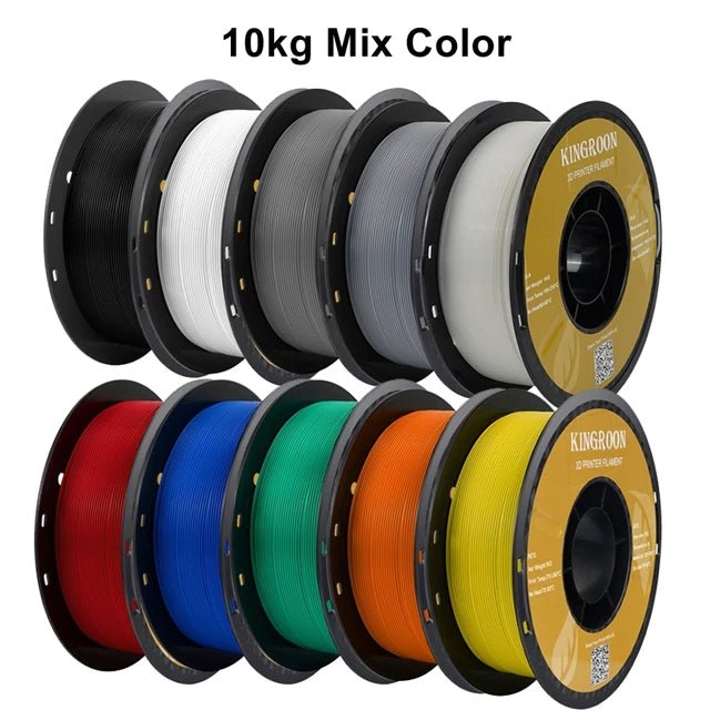 KINGROON PLA Filament 1.75mm 5/10KG pla Plastic For 3D Printer, Standard 1kg/roll 3D Printing Filaments Mix Color Local Shipping - Asmota